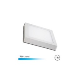 Elbat Downlight de Pared LED 18W 1950lm - Forma Cuadrada 225mm - 6500K Luz Fria