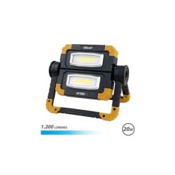 Faretto Led Ricaricabile Elbat 20W - 1200 Lumen - Luce Fredda 6500K - Batteria 5000mAh - Autonomia da 5 a 9 ore