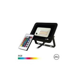 Faretto Led RGB Elbat 20W - Controllo Remoto - IP65 - Ideale per Esterni