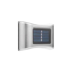 Elbat Aplique Solar LED 150lm - Panel Solar Integrado 2V, 120mAh - Bateria 1.2V, 600mAh - Carcasa Acero Inoxidable