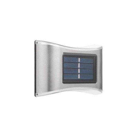 Elbat Aplique Solar LED 150lm - Panel Solar Integrado 2V, 120mAh - Bateria 1.2V, 600mAh - Carcasa Acero Inoxidable