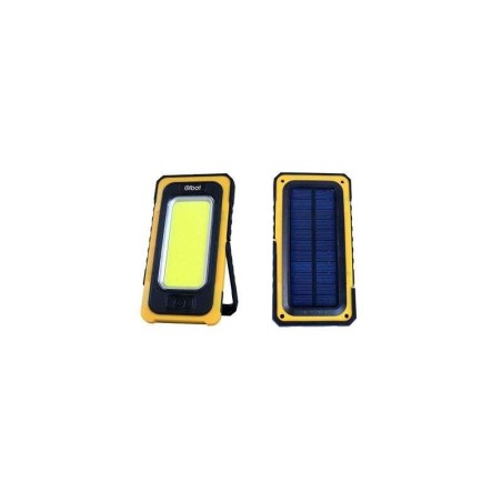 Torcia LED solare ricaricabile Elbat - Gancio e magnete - Cob 10W 800LM - Colore nero