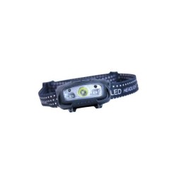 Elbat Linterna LED de Cabeza Frontal LED 220LM - Deteccion Manos - Resistente al Agua - Ligera - Color Negro
