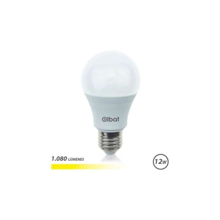 Lampadina LED Elbat A60 - 12W - 1080LM - E27 - Luce Calda - Colore Bianco Caldo