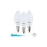 Confezione da 3 Lampadine LED Elbat C37 - 6W - 500LM - Attacco E14 - Luce Fredda - Risparmio Energetico - Bianco Freddo