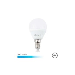 Elbat Bombilla LED G45 6W 500LM E14 Luz Fria - Ahorro de Energia - Larga Vida Util - Bajo Consumo - Color Blanco