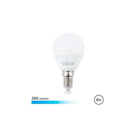 Lampadina LED Elbat G45 6W 500LM E14 Luce Fredda - Risparmio Energetico - Lunga Durata - Basso Consumo - Colore Bianco