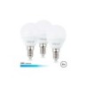 Elbat Pack da 3 Lampadine LED G45 6W - 500LM - Attacco E14 - Luce Fredda