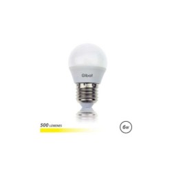 Lampadina LED Elbat G45 6W 500LM E27 Luce Calda - Risparmio Energetico - Lunga Durata - Installazione Facile - Colore Bianco Cal