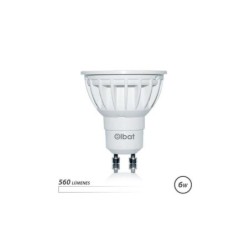 Lampadina LED Elbat GU10 6W 560LM Luce Bianca - Risparmio Energetico - Lunga Durata - Installazione Facile - Colore Bianco