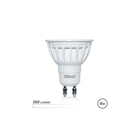 Lampadina LED Elbat GU10 6W 560LM Luce Bianca - Risparmio Energetico - Lunga Durata - Installazione Facile - Colore Bianco