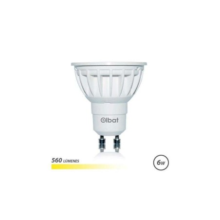 Lampadina LED Elbat GU10 6W 560LM Luce Calda - Risparmio Energetico - Lunga Durata - Installazione Facile - Colore Bianco Caldo