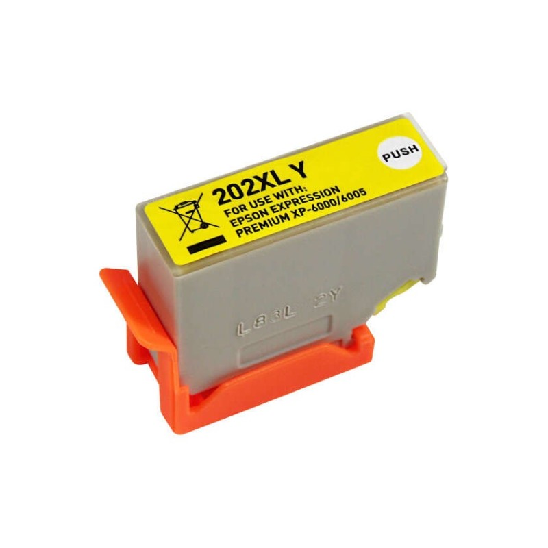 Cartuccia d'inchiostro generica gialla Epson 202XL - Sostituisce C13T02H44010/C13T02F44010 Cartuccia d'inchiostro generica gialla Epson 202XL - Sostituisce C13T02H44010/C13T02F44010