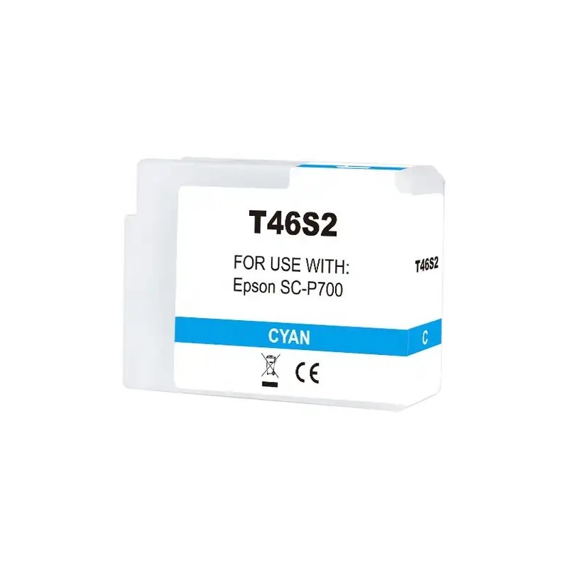 Cartuccia d'inchiostro pigmentato generica Epson T46S2 ciano - Sostituisce C13T46S200 Cartuccia d'inchiostro pigmentato generica Epson T46S2 ciano - Sostituisce C13T46S200