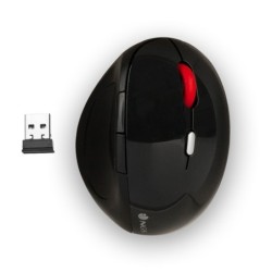Mouse ergonomico wireless USB NGS EvoErgo 2400 dpi - 5 pulsanti - Utilizzo per destrimani - Colore nero