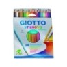 Giotto Stilnovo Acquarell Pack de 24 Lapices de Colores Acuarelables Hexagonales - Mina 3.3 mm - Madera - Colores Surtidos