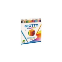 Giotto Stilnovo Pack de 24 Lapices Hexagonales de Colores - Mina 3.3mm - Madera - Colores Surtidos