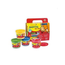 Giotto Bebe Pack de 4 Botes de Pintura para Dedos - 150ml - Facil Aplicacion - Colores Surtidos