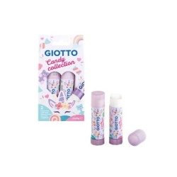Giotto Candy Collection Confezione da 2 Colla Stick Media da 20gr - Asciugatura Rapida - Adatta per Uso Scolastico