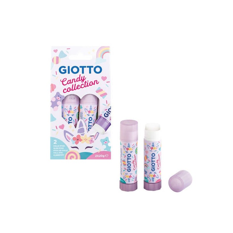 Giotto Candy Collection Pack de 2 Barras de Pegamento Mediano 20gr - Secado Rapido - Apto para Uso Escolar Giotto Candy Collection Pack de 2 Barras de Pegamento Mediano 20gr - Secado Rapido - Apto para Uso Escolar