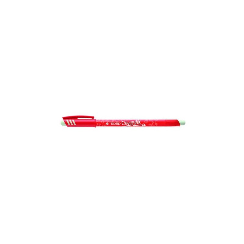 Penna a Sfera Tratto Cancellik - Inchiostro Cancellabile - Tratto 0,4 mm - Doppia Gomma - Colore Rosso 12pz 12pz Penna a Sfera Tratto Cancellik - Inchiostro Cancellabile - Tratto 0,4 mm - Doppia Gomma - Colore Rosso 12pz 12pz