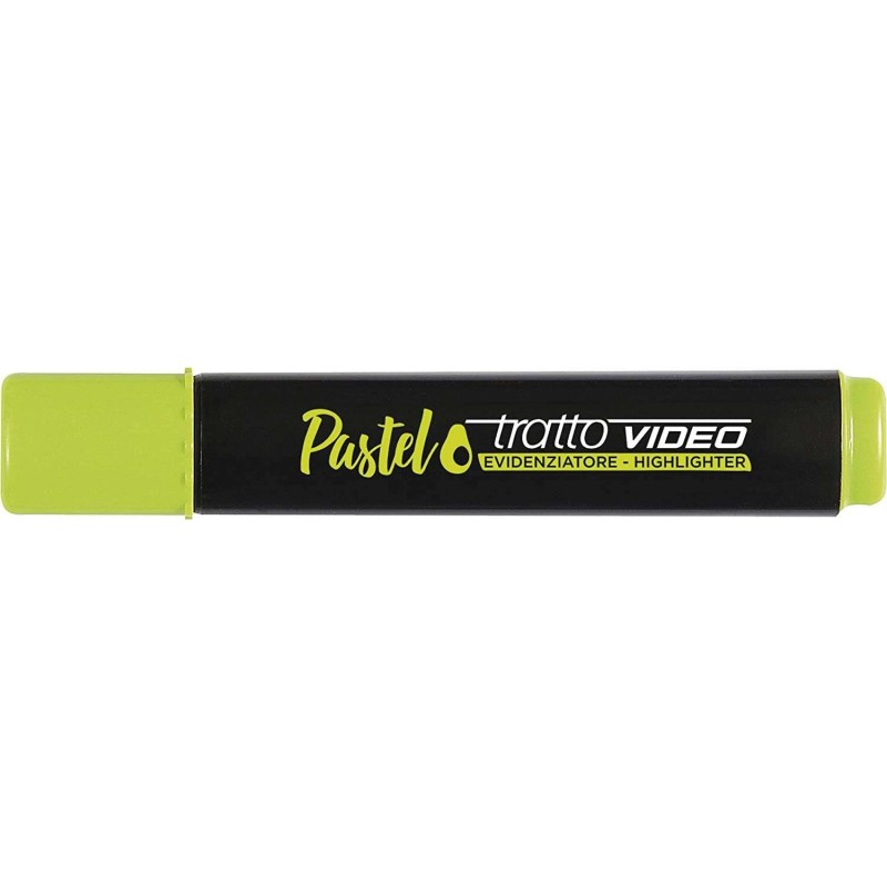 Tratto Video Pennarello Pastello Fluorescente - Punta a Scalpello - Inchiostro ad Acqua - Asciugatura Rapida - Colore Verde Avoc Tratto Video Pennarello Pastello Fluorescente - Punta a Scalpello - Inchiostro ad Acqua - Asciugatura Rapida - Colore Verde Avoc