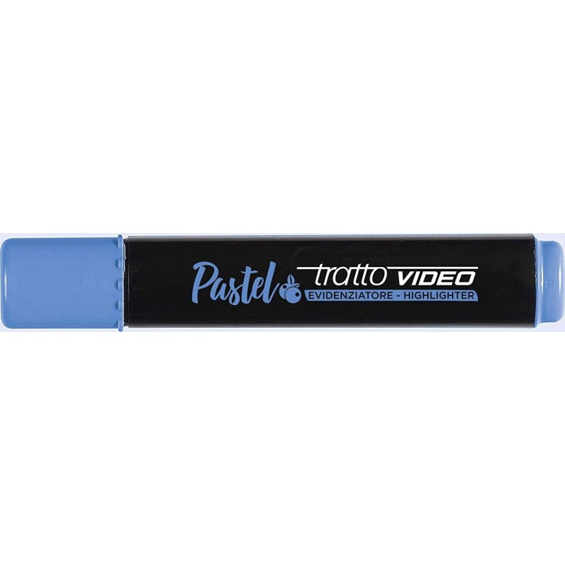 Tratto Video Pennarello Fluorescente Pastello - Punta a Scalpello - Inchiostro ad Acqua - Asciugatura Rapida - Colore Blu Mirtil Tratto Video Pennarello Fluorescente Pastello - Punta a Scalpello - Inchiostro ad Acqua - Asciugatura Rapida - Colore Blu Mirtil