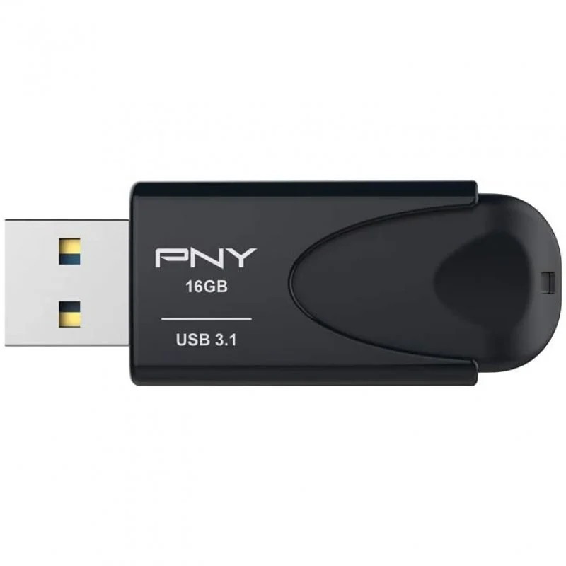 PNY attache 4 memoria USB 3.1 da 16 GB - clip portachiavi - nero (pendrive) PNY attache 4 memoria USB 3.1 da 16 GB - clip portachiavi - nero (pendrive)
