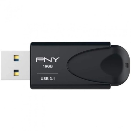 PNY Attache 4 Memoria USB 3.1 16GB - Enganche para Llavero - Color Negro (Pendrive)