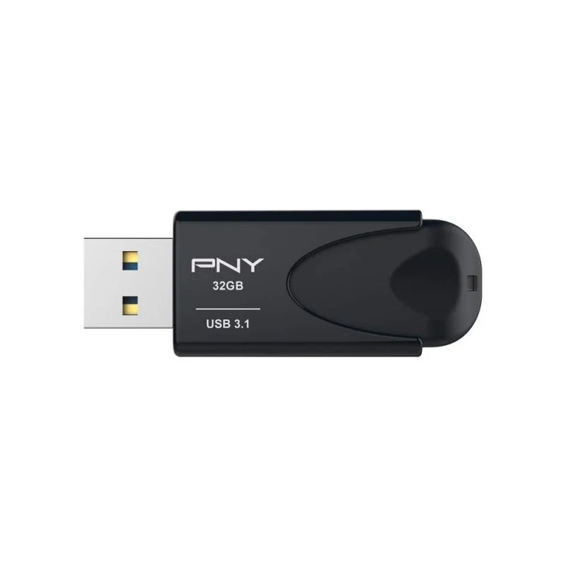PNY attache 4 memoria USB 3.1 da 32 GB - clip portachiavi - nero (pendrive) PNY attache 4 memoria USB 3.1 da 32 GB - clip portachiavi - nero (pendrive)