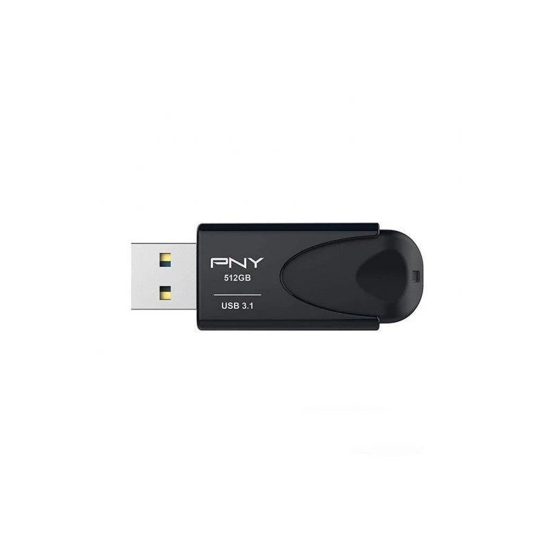 PNY attache 4 memoria USB 3.1 512 GB - clip portachiavi - nero (pendrive) PNY attache 4 memoria USB 3.1 512 GB - clip portachiavi - nero (pendrive)