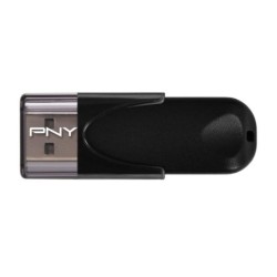 PNY attache 4 memoria USB 2.0 da 64 GB - clip portachiavi - nero (pendrive)