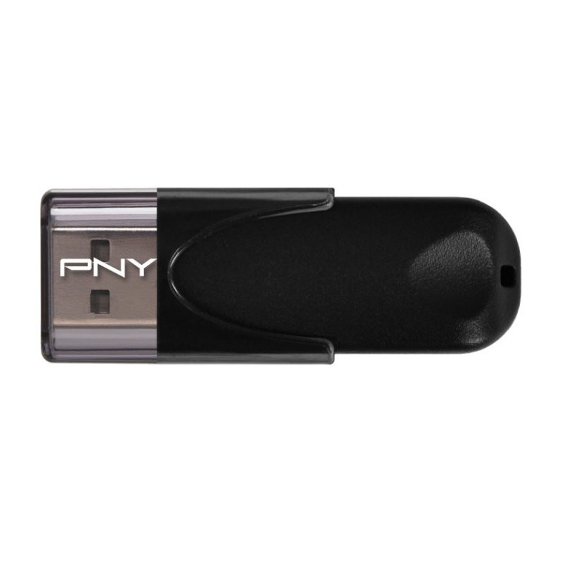 PNY attache 4 memoria USB 2.0 da 64 GB - clip portachiavi - nero (pendrive) PNY attache 4 memoria USB 2.0 da 64 GB - clip portachiavi - nero (pendrive)