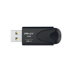 PNY attache 4 memoria USB 3.1 da 64 GB - clip portachiavi - nero (pendrive)