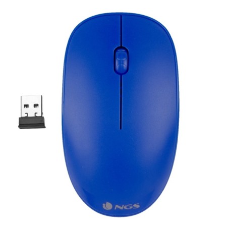 Mouse USB wireless NGS Fog 1000 dpi - 3 pulsanti - Uso ambidestro - Colore blu