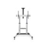 Ruote in alluminio con supporto a pavimento Tooq 60-100 - Colore argento