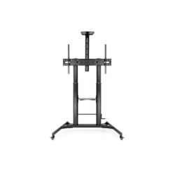 Supporto da pavimento regolabile Tooq con ruote 60-100 - Nero