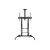 Supporto da pavimento regolabile Tooq con ruote 60-100 - Nero