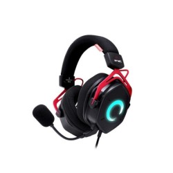 FR-TEC Auriculares Gaming Enso - Altavoz de 50mm - Microfono Flexible y Extraible - Iluminacion LED - Color Negro