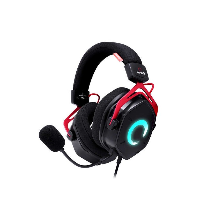 Cuffie da gioco FR-TEC Enso - Altoparlante da 50 mm - Microfono flessibile e rimovibile - Illuminazione a LED - Colore nero Cuffie da gioco FR-TEC Enso - Altoparlante da 50 mm - Microfono flessibile e rimovibile - Illuminazione a LED - Colore nero