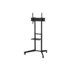 Aisens Eco Supporto da Pavimento con Ruote - Vassoio DVD per Monitor/TV 50Kg da 37-70 - Colore Nero