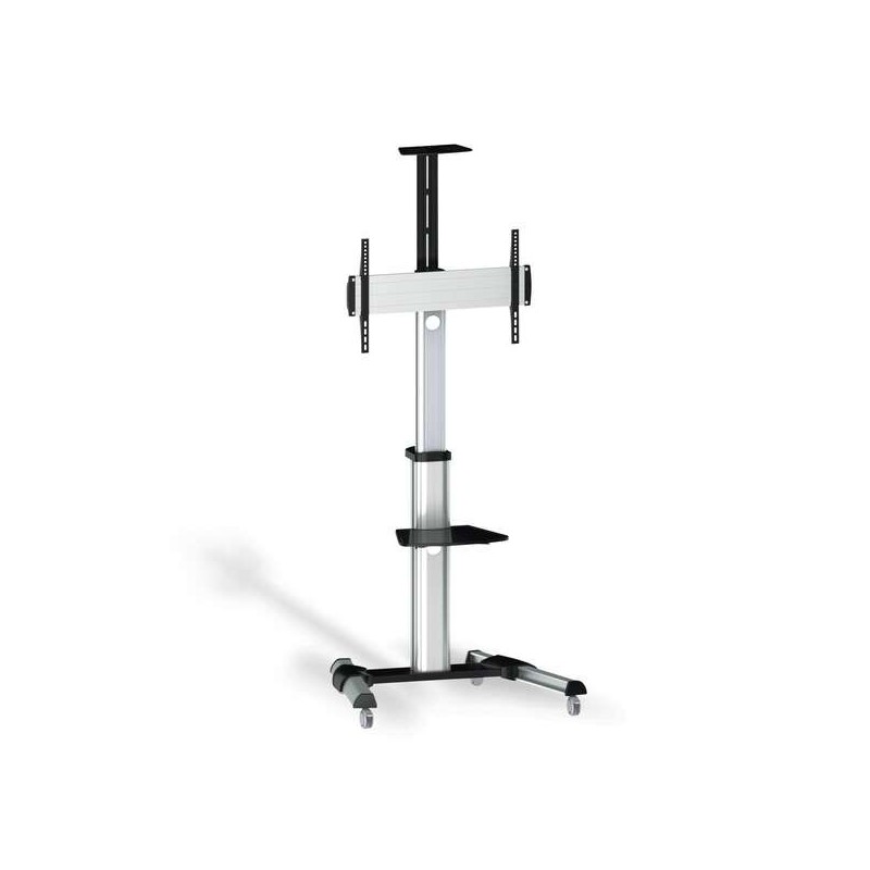 Aisens Soporte de Suelo Eco con Ruedas - Bandeja para DVD y Soporte de Camara (TV de 37?-70?) - Color Plata Aisens Soporte de Suelo Eco con Ruedas - Bandeja para DVD y Soporte de Camara (TV de 37?-70?) - Color Plata