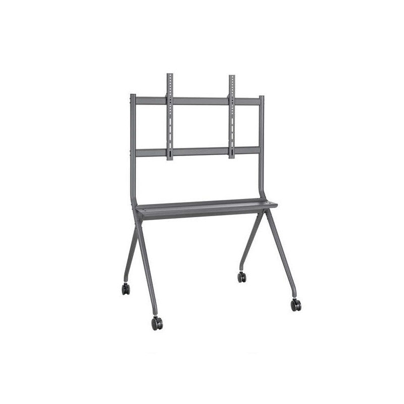 Supporto da pavimento Aisens PRO con ruote - 1 vassoio per schermo/TV interattivo 120 kg da 50-86 - Colore nero Supporto da pavimento Aisens PRO con ruote - 1 vassoio per schermo/TV interattivo 120 kg da 50-86 - Colore nero