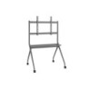 Supporto da pavimento Aisens PRO con ruote - 1 vassoio per schermo/TV interattivo 120 kg da 50-86 - Colore nero