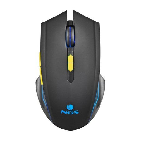 Mouse da gioco wireless NGS GMX-200 - 3200 dpi - 7 pulsanti - Luci LED - Colore nero
