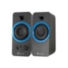 NGS GSX-200 Altavoces USB 2.0 20W - Supergraves - Conexion Jack 3.5mm - Controles en Altavoz - Color Negro/Azul