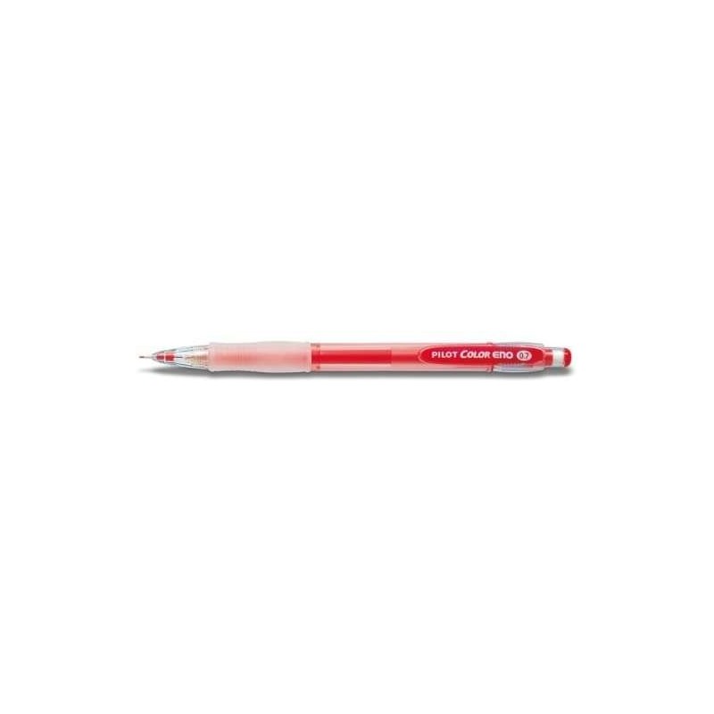 Pilot Portaminas Color Eno H-197 - Trazo 0.7mm - Grip de Goma - Goma de Borrar - Mina Color Rojo Pilot Portaminas Color Eno H-197 - Trazo 0.7mm - Grip de Goma - Goma de Borrar - Mina Color Rojo