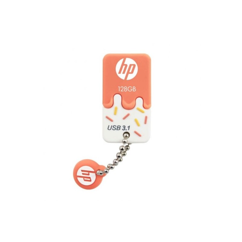 Memoria USB 3.1 HP X778W da 128 GB - Design gelato arancione e bianco (pendrive) Memoria USB 3.1 HP X778W da 128 GB - Design gelato arancione e bianco (pendrive)