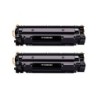Canon 728/725/712/713/726 Negro Pack de 2 Cartuchos de Toner Genericos - Reemplaza 3500B002/3484B002/1870B002/1871B002/3483B002