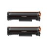 Confezione nera da 2 cartucce toner generiche HP CF244A - Sostituisce 44A